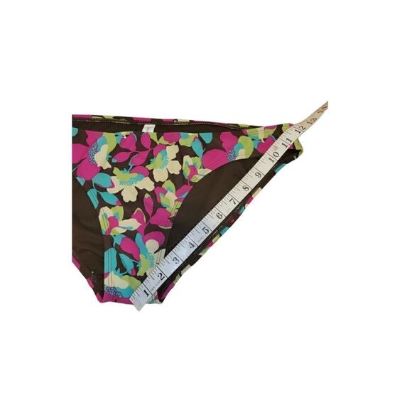 Gap Body Floral Brown 2 piece Halter Bikini Swimsuit L - Picture 8 of 10